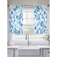 thumbnail image 5 of Blue Bubbles Sheer Curtains 54 Inch Long 2 Panels, Watercolor Gradient Bubble Summer Ocean Light Filtering Rod Pocket Curtains, Sheer Voile Drapes for Living Room Bedroom, 52"x54", 5 of 8