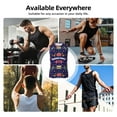 thumbnail image 3 of Yiaed Happy Mardi Gras Print Men's Singlet Vests Summer Running Muscle Tank Tops Gym Undershirt Round Neck Sleeveless for man, 3 of 5