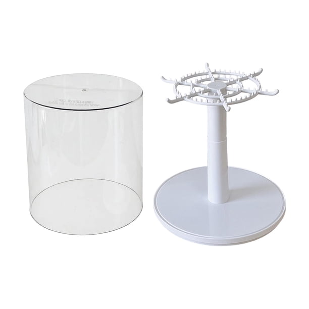 Vitrina giratoria para exhibir figuras, organizador para centro de mesa, contenedor para guardar muñecas, expositor para coleccionables, llaveros
