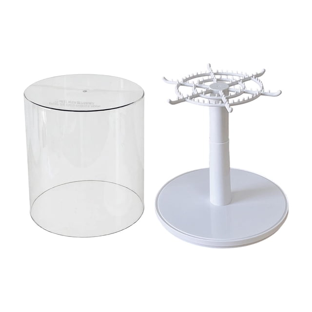 Vitrina giratoria para exhibir figuras, organizador para centro de mesa, contenedor para guardar muñecas, expositor para coleccionables, llaveros