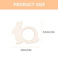 thumbnail image 2 of Raindrops 20pcs Wooden Bunny Napkin Rings for DIY Decoration, 2 of 6
