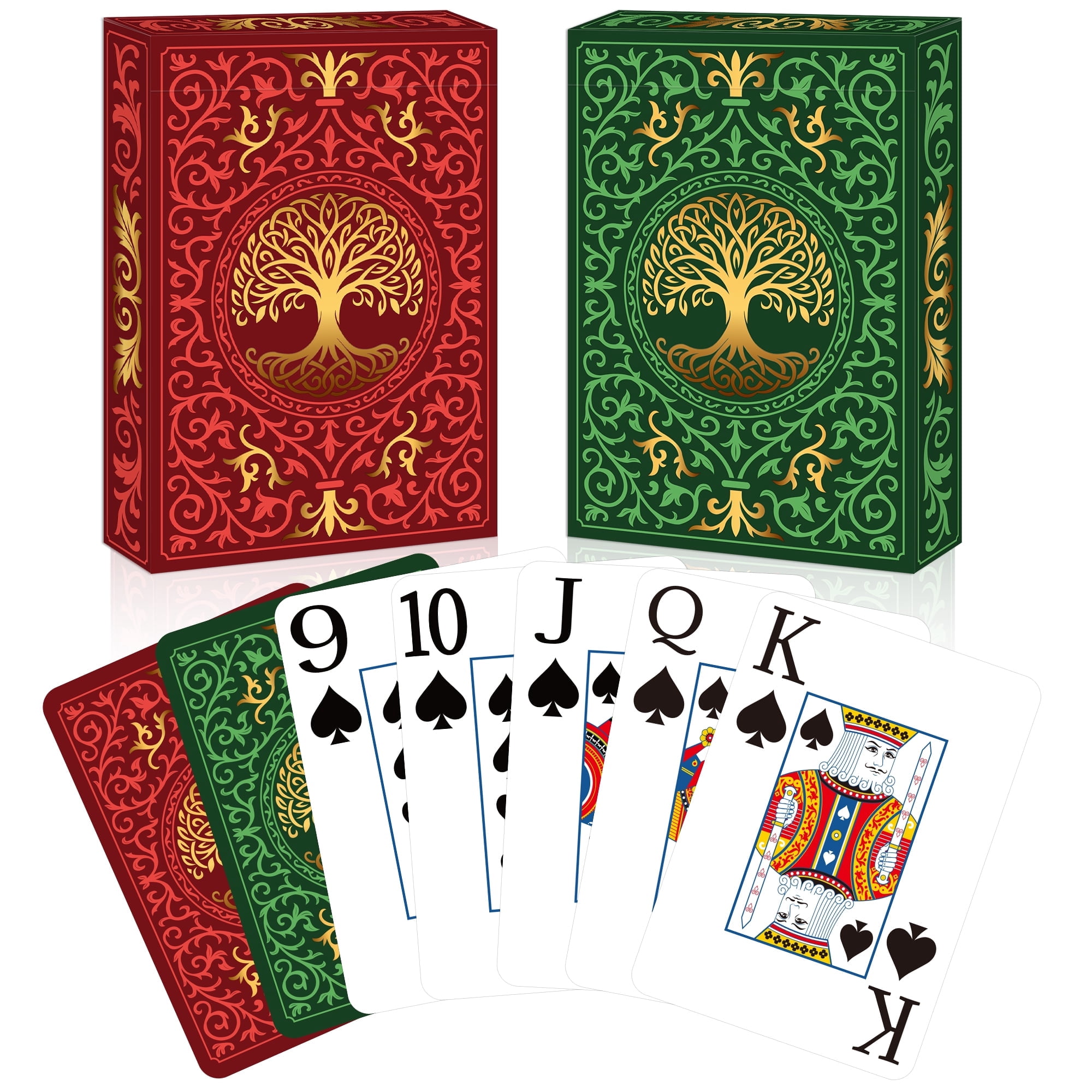 Carta Mundi 1020 Ace Jumbo Index Poker Playing Cards Assorted