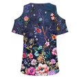 thumbnail image 5 of ICHUANYI Clearance Fashion Woman Causal Round-Neck Printing Blouse Short Sleeve T-Shirt Summer Tops(Purple, XXL) ICHUANYI WER2023081108110, 5 of 5
