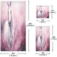 thumbnail image 3 of Coolnut White Horse Pink Towels Absorbent Bath Towels Set Soft & Comfortable Towel Set for Home Hotel Decor, 3 Piece Washcloth Gift, 3 of 7