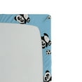 thumbnail image 3 of Ambesonne Soccer Fitted Sheet, Panda Kicking Ball, Twin Size, Pale Blue Black White, 3 of 3