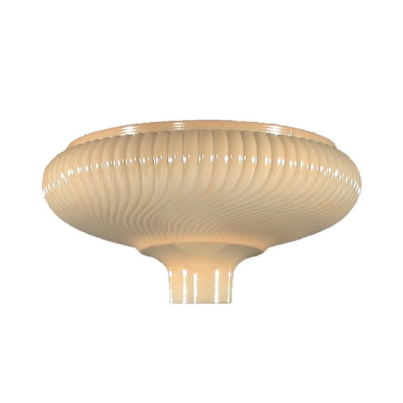 B&P Lamp® 14" Dia., Nu-Gold Rib Swirl Torchiere Shade
