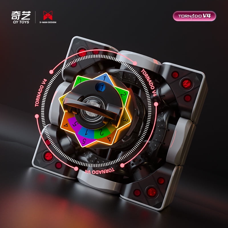 QY X Man Tornado V4 M UV Coated Pioneer Magic Cube 3x3 Stickerless Speed Cube  Puzzle Toys  Children Gift
