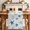 White, variant on Blue Starfish Coastal Table Runner 72 Inches, Summer Beach Coral Grey Plaid Bed Runner Dresser Scarves Tabletop for Indoor Outdoor Parties/Ceremony/Banquet, 13" x 72"