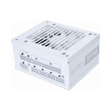 Lian Li SP V2 Gold - 750 Watt SFX Form Factor Power Supply with Native 12V-2x6 Cable - Low Noise - 80 Plus Gold Efficiency - ATX 3.1 & PCIe 5.0 Compliant - 92mm FDB Fan - 10-Year - White (SP750G.W)