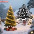 thumbnail image 2 of Stylish Metal Hanging Christmas Tree Wind Spinner - Minimalist Design with Pine Trees & Snowflakes Perfect for Yard & Garden Decor, 2 of 7