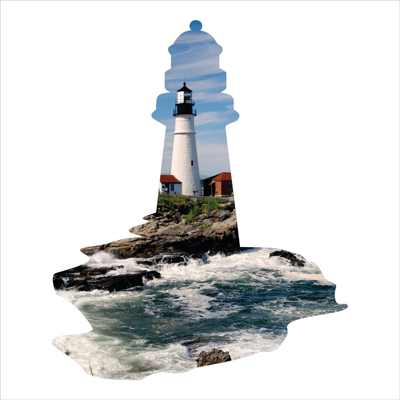 Precision Metal Art Lighthouse Silhouette Metal Laser Cut Wall Art with