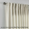 thumbnail image 3 of 3S BROTHERS Solid Linen Look Curtains Drapes Home Decorative Set of 2 Panels Linen Window Curtains Hanging Back Tap & Rod Pocket Nursery Room Bedroom Office - Cream 52"x84" Each, 3 of 7