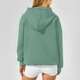thumbnail image 5 of Itsame Hoodie Pullover Womens Lightweight Hood Sweatshirts Crew Neck Solid Color Long Sleeve Sportswear Green Size S, 5 of 9