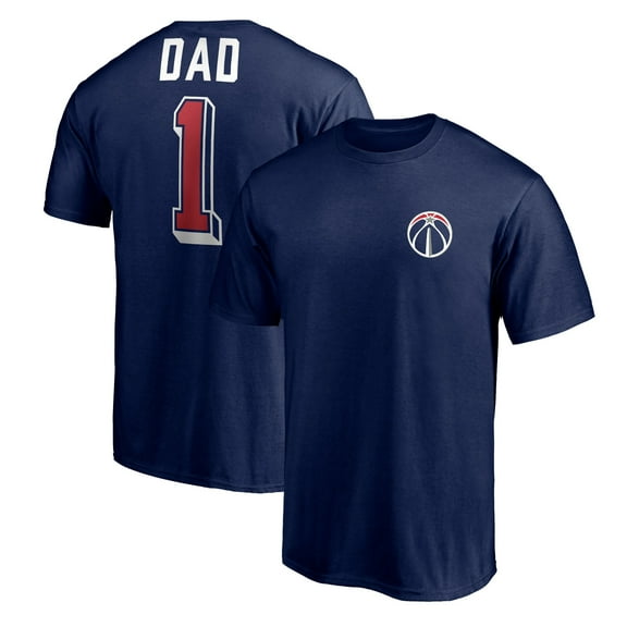 Men's Navy Washington Wizards Number One Dad T-Shirt