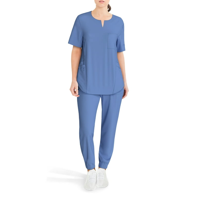 ClimateRight by Cuddl Duds Women's and Women's Plus Scrub Joggers with  Anti-Bacterial Technology 