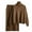 Coffee, variant on Lovskoo 2024 Women's Sweater Set Sweater Knitted Solid Color Turtleneck Sweater Half Hip Wrap Skirt Two-Piece Knitted Black