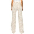 thumbnail image 3 of Cali1850 Women's Casual Linen Pants 32" Inseam Oceanside Drawstring Smocked Waist Lounge Beach Pants with Pockets, 3 of 6
