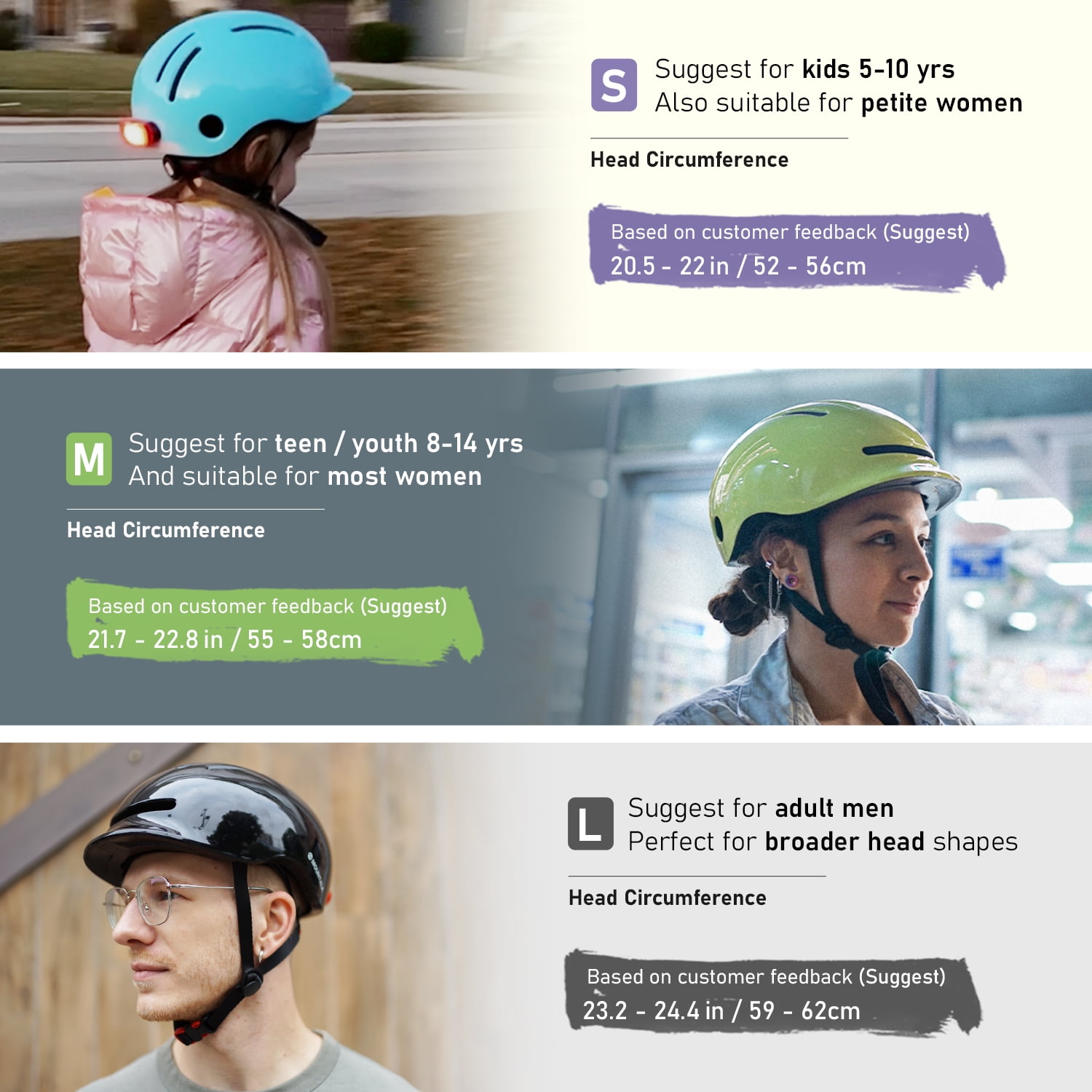 MOUNTALK Bicycle Helmets for Adults Men Women, Youth, Kids Helmets for 6 Years+ with Light(Aqua,M)