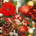 thumbnail image 3 of Pre-lit Christmas Wreath for Front Door, 30 Inch Christmas Wreath with 40 LED Lights, Xmas Wreath for Home Party Indoor Outdoor Use, 3 of 9