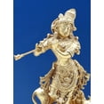 thumbnail image 3 of 10" Venugopala Krishna Brass Statue - Fluting Cowherd, 3 of 4