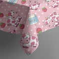thumbnail image 5 of Pink Cow Milk Strawberry Pattern Square Tablecloth,Waterproof Square Table Cover,Wipeable Spillproof Washable Table Cover for Home Kitchen Party Decor 52"x52"(132x132cm), 5 of 6