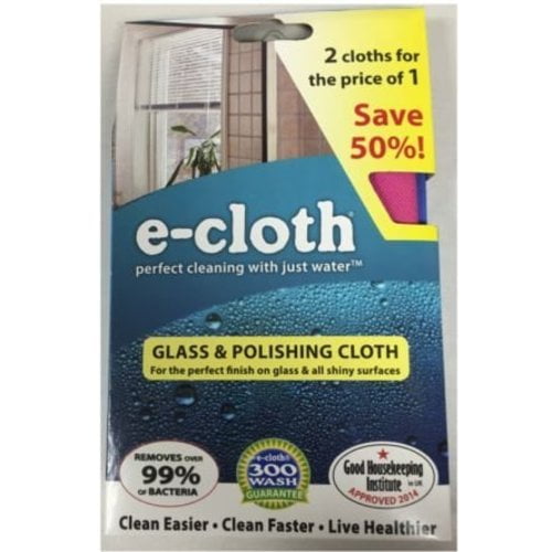 2 Pack e-cloth Glass & Polishing Cloth 