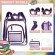 thumbnail image 4 of Mochila transparente para mujeres y hombres, mochilas de PVC, mochila transparente, mochila para niños y niñas, 42 x 33 x 17 cm, color morado, 4 of 7