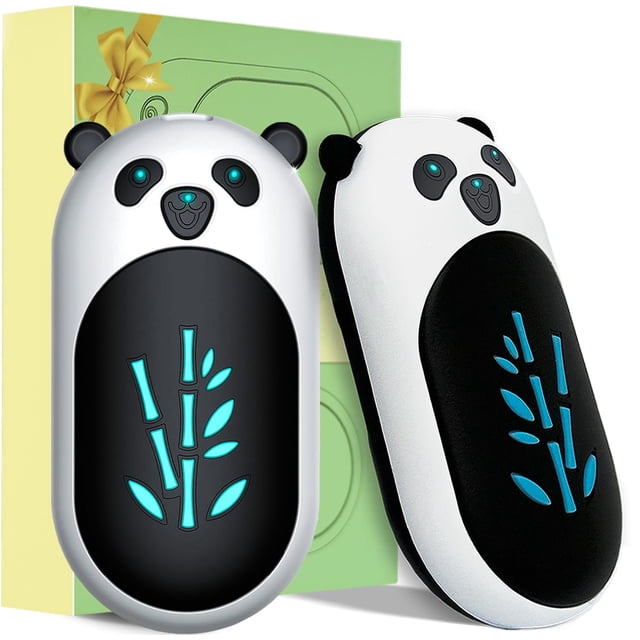 Calentadores de Manos Recargables BOANKODU 2 Paquetes Forma de Panda 6000mAh