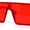 Red, variant on Womens Flat Top Square Shield Oversize Plastic Sunglasses Tortoise Brown