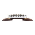 thumbnail image 4 of Adjustable Jazz Guitar Bridge with Roller, Zinc Alloy Rosewood Replacement for Broken Bridges, 4 of 8