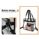 thumbnail image 5 of Qarigey Bolso de hombro transparente de PVC para mujer, bandolera impermeable, funda con cremallera, correa ajustable, organizador, bolsos de Mochilas, 5 of 6