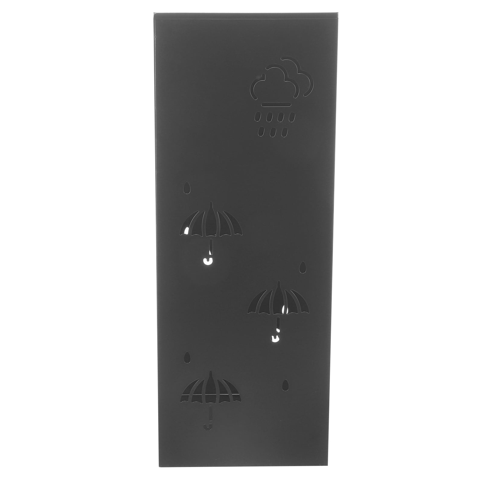 ADDHAT Black Umbrella Holder Stand for Hallway and Entryway with Practical Storage Features