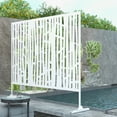 thumbnail image 4 of POSHIONS Jungle Decorative Screen White 76"H x 47.2"L x 15.7"W, 4 of 6