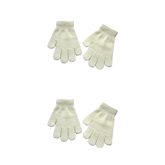 Minnieouse 1 par de guantes para niños, accesorio de ropa, calentador de manos para exteriores, guantes cómodos para niños y niñas, guantes de Blanco 2piezas