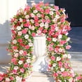 thumbnail image 2 of Rattan Basket Artificial Bougainvillea Wall Hangings, Full Bloom Silk Flower Suspended Ornament for Wedding Hall Ceiling, Interior Wall and Indoor Wedding Venue Space Styling Decoration, 2 of 6