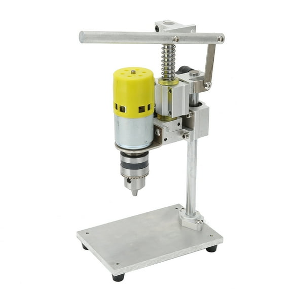 Benchtop Drill Press, Aluminum Alloy Mini Bench Drilling Machine 4000-9000 RPM Variable Speed Drill Press for Household DIY, Jewelry Making, 1.5x10mm Chuck, 40mm Drilling Stroke