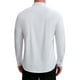 thumbnail image 3 of Camisas de vestir formales de color sólido de manga larga con cuello de punta para hombres INSPIRE CHIC, blancas, talla M, 3 of 6