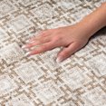 thumbnail image 3 of Addison Rugs Dream Shag Premium Machine Washable Transitional Modern Squares Taupe Runner Rug, 2'3" x 7'6", 3 of 8