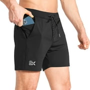 BROKIG Men's Lightweight Gym Shorts,Bodybuilding Quick Dry Running Athletic Workout Shorts for Men with Pockets