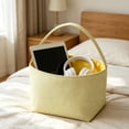thumbnail image 4 of Deeceymbur Striped Polypropylene Fabric Storage Tote Basket with Handles Beach Home Grocery Organizer, 4 of 5