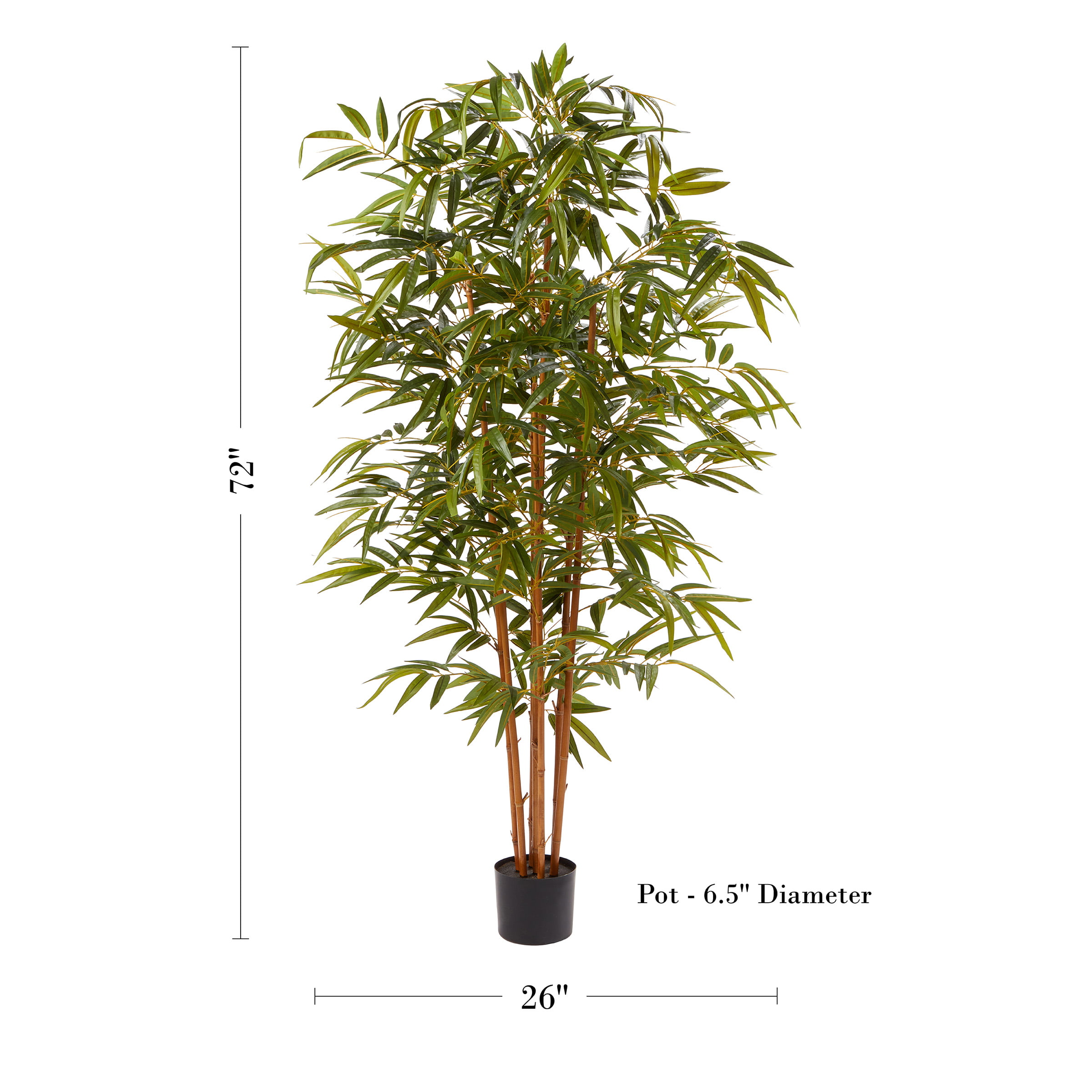 Indoor Outdoor Potted Realistic Artificial 2 Metres Tall Bamboo Tree Plant Green 