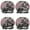 Pioneer Flower Floral-2, variant on Shower Caps,Pioneer Flower Floral Print Pattern Waterproof Shower Cap for Women 4 Pieces,Double Reusable Hair Cover for Shower PEVA Elastic Stretch Hem