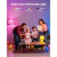 thumbnail image 3 of Smart Light Bulbs, Work with Alexa & Google Assistant, 9W LED Light Bulbs Color Changing RGBTW Dimmable, 2.4GHz WiFi Bluetooth Smart Bulb 60W Equivalent, APP Control, A19, E26, 800LM, 2 Packs, 3 of 5