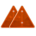 thumbnail image 1 of APSMOTIV Amber Pair of Triangle Safety Reflectors with Screws Suitable for Cars Tractor Universal Applications, 1 of 4
