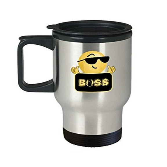 Boss Travel Coffee Mug - Stainless Steel Management Gift - 14 oz Insulated Cup