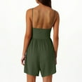 thumbnail image 5 of REALiKUN Women Sexy Strapless Rompers Flowy Summer Spaghetti Strap Shorts Jumpsuits Wrap V Neck Overalls, 5 of 6