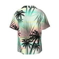 thumbnail image 2 of Disketp Men's Hawaiian Tropical Summer Palm Print Shirts Button Down Holiday Beach Shirts-4X-Large, 2 of 7