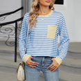 thumbnail image 6 of Womens Fall Winter Tunic Tops Long Sleeve Crewneck T-Shirts Loose Comfy Soft Blouse with Pocket, 6 of 7