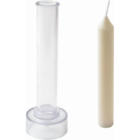 Candle Mold, Clear Plastic Pillar Cylindrical Candle Molds DIY Emergency Table Candles for Church Christmas Valentine's Day Birthday New Year Gift Home Decoration