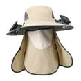 thumbnail image 1 of Sombrero de ventilador Jinwen para hombre y mujer con protección solar caqui, 1 of 8